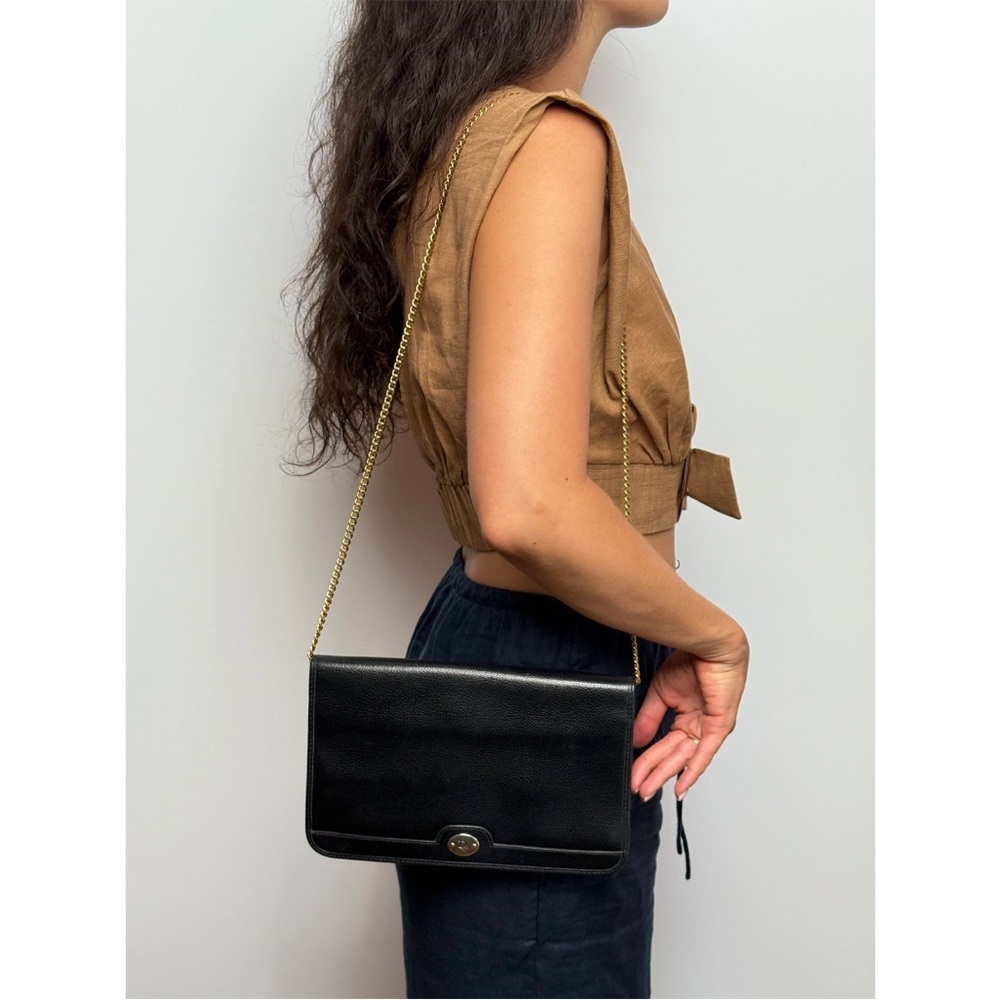 Dior Black Grain Leather Chain Crossbody Shoulder Bag - Picture 13 of 13